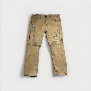 grey earth brand khaki distressed jeans pants, men's 40 #1566